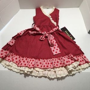 Mustard Pie Enchanted Dress 4 Red Cream Ruffles